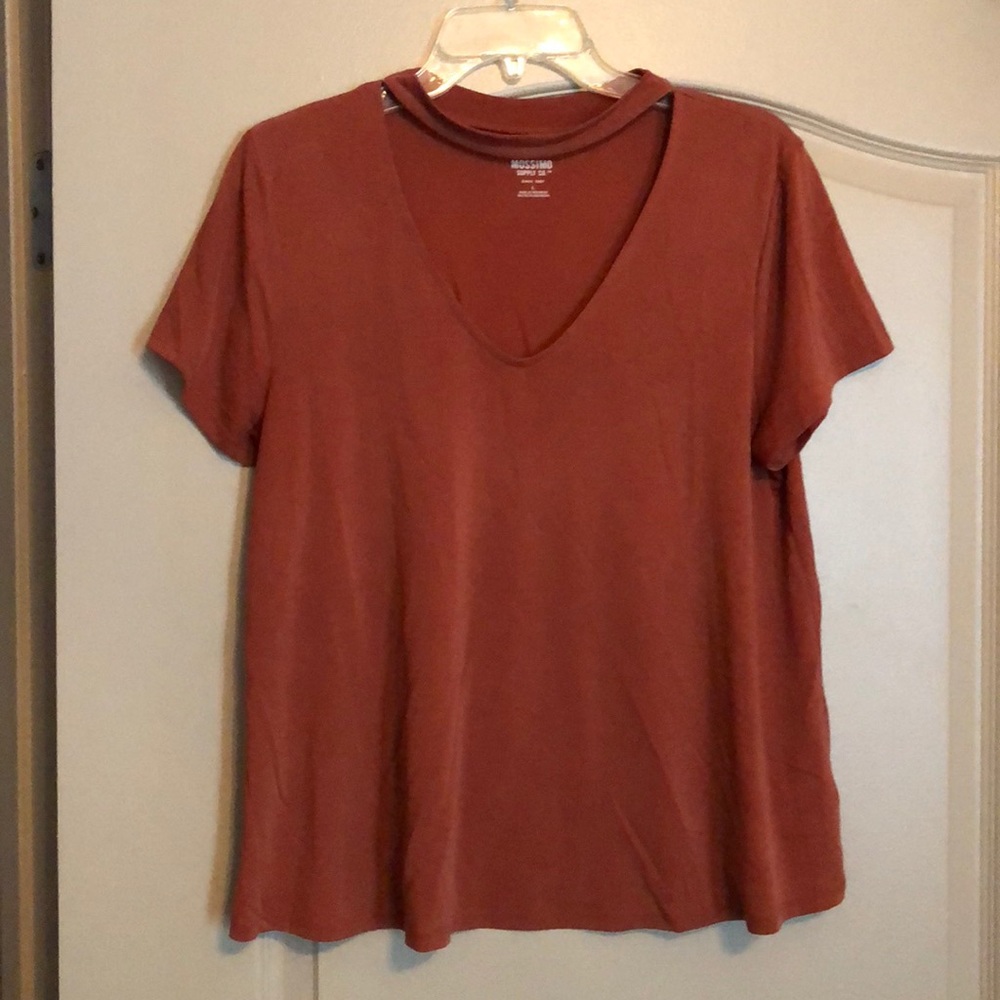 Burnt orange front cut out top